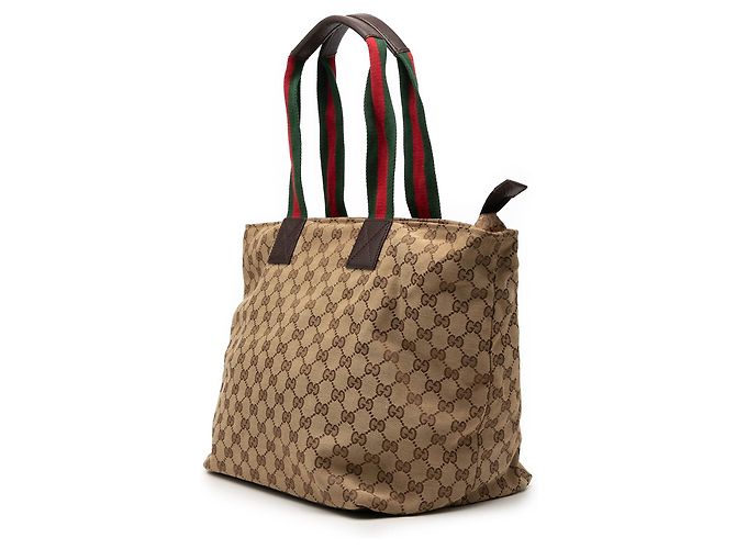 Tote Gucci GG Canvas Web beige - vista 2