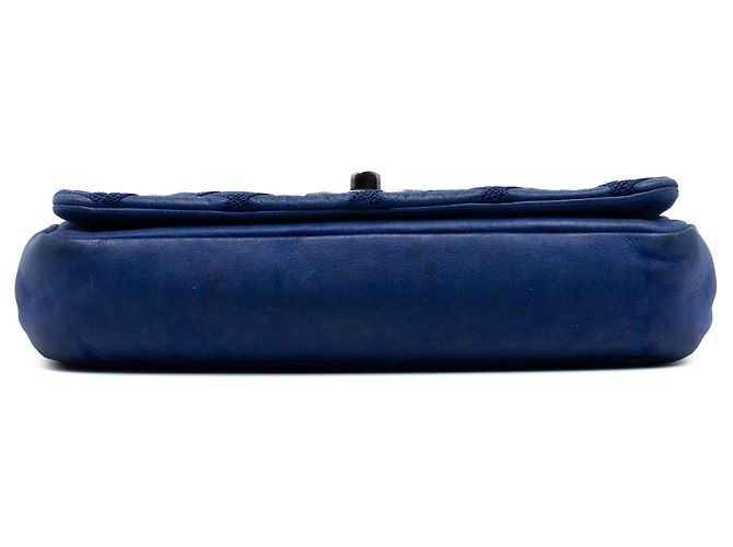 Borsa a tracolla Chanel Small Iridescent Calfskin Diamond Stitch Chain Flap Blu - vista 3