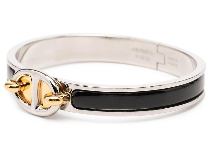 Bracciale Mini Enamel Clic Chaine d Ancre nero Hermès PM - vista 2