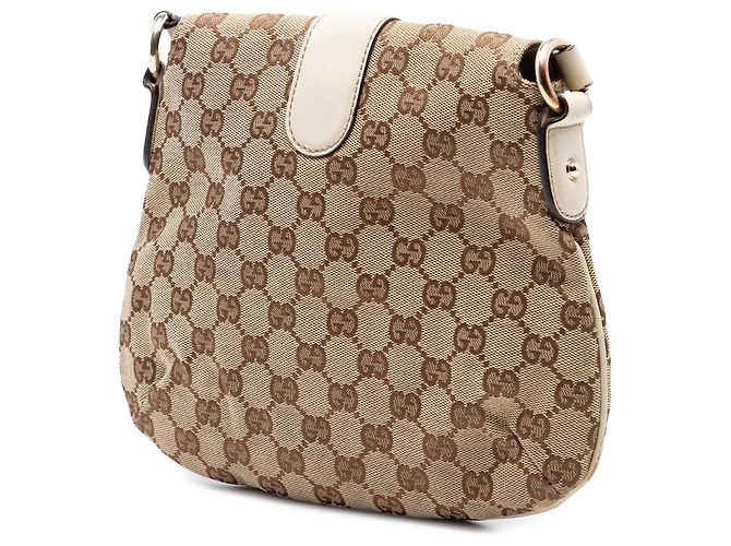 Borsa a tracolla Gucci GG Canvas Horsebit bianca Bianco - vista 2