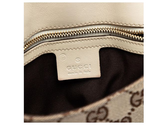 Borsa a tracolla Gucci GG Canvas Horsebit bianca Bianco - vista 5