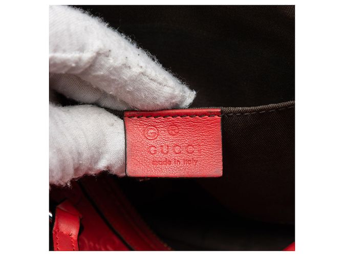 Borsa Gucci Mini Guccissima Dome rossa Rosso - vista 5