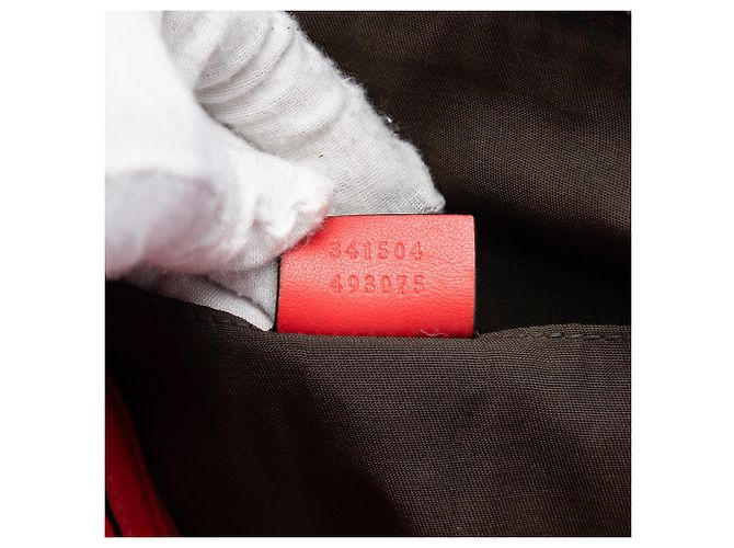 Borsa Gucci Mini Guccissima Dome rossa Rosso - vista 6