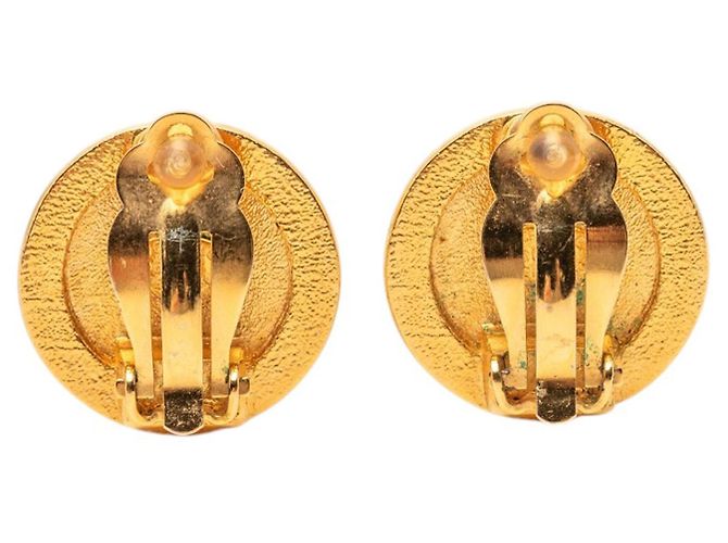 Orecchini a clip rotondi Coco Profile placcati oro Gold Chanel Gold D'oro - vista 2