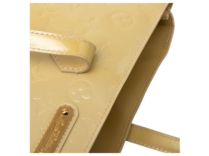 Borsa Tote Louis Vuitton Monogram Vernis Wilshire MM Gialla Giallo - vista 7