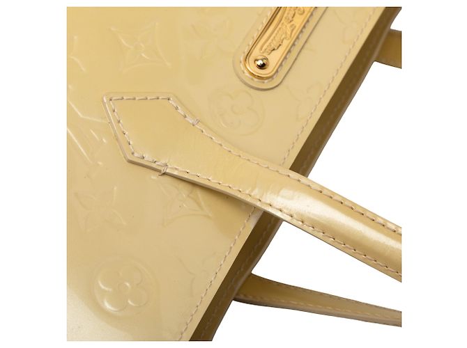 Borsa Tote Louis Vuitton Monogram Vernis Wilshire MM Gialla Giallo - vista 8
