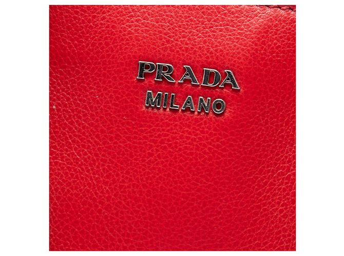 Borsa Prada Small Glace Calf Twin Pocket rossa Rosso - vista 5