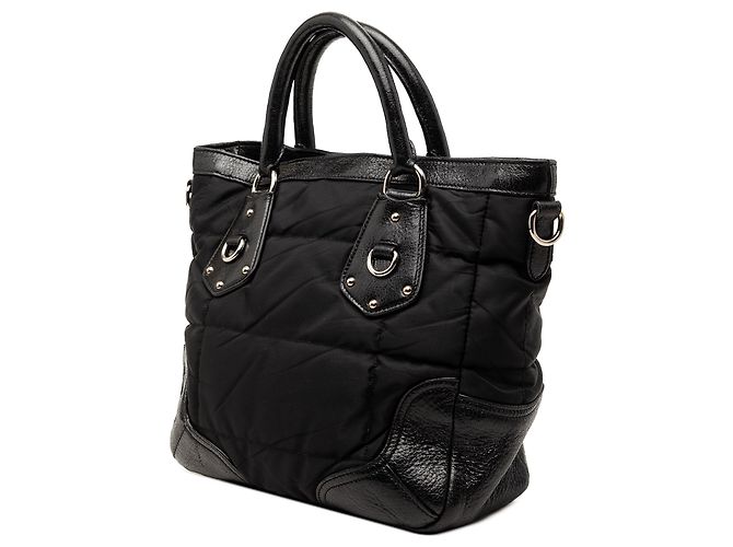 Borsa Tote e Satchel Black Prada Tessuto Cervo Lux 24H Nero - vista 2