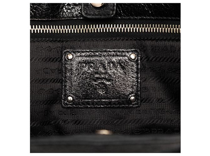 Borsa Tote e Satchel Black Prada Tessuto Cervo Lux 24H Nero - vista 5