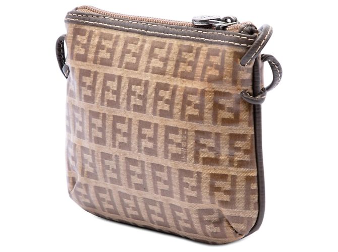 Borsa a tracolla Fendi Zucchino Crystal marrone - vista 2