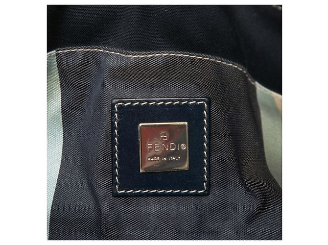 Borsa a tracolla Fendi Canvas FF Marble blu - vista 5