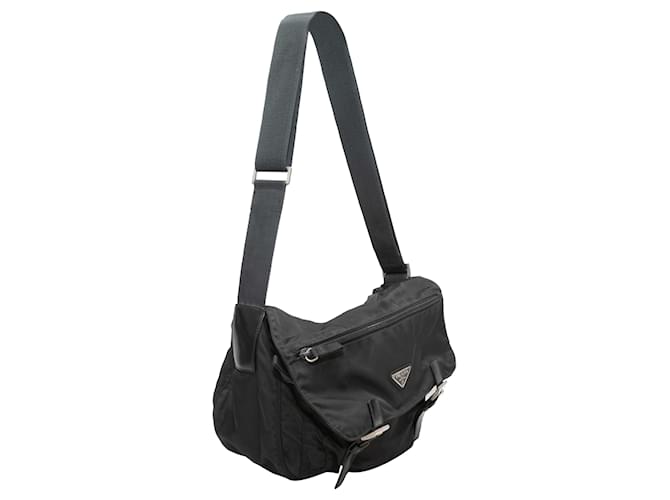 Borsa a tracolla in nylon nero Prada - vista 2