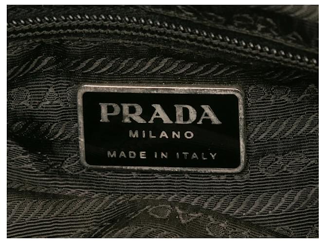 Borsa a tracolla in nylon nero Prada - vista 4