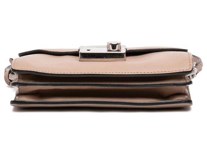 Borsa Prada Mini Saffiano Lux Sound Lock beige - vista 3