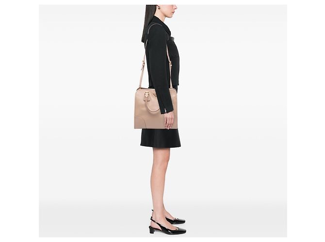 Borsa Shopping Prada Saffiano Lux rosa - vista 6
