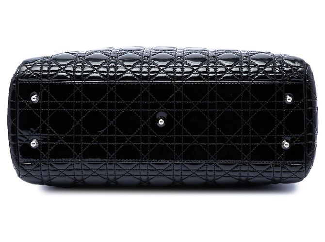 Tote Lady Dior Soft Large in vernice nera Cannage Nero - vista 3