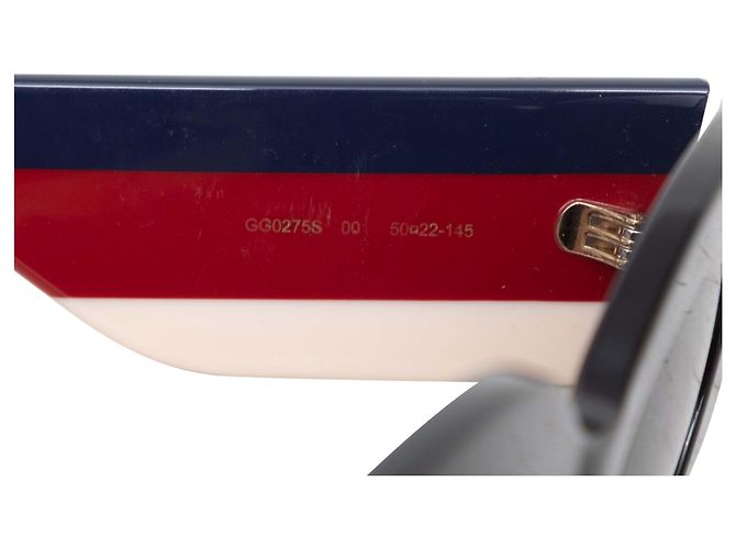Occhiali da sole Gucci Cat-Eye nero e multicolore - vista 3