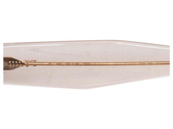 Lunettes de soleil œil de chat beige Prada - vue 4