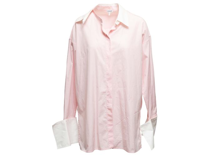 Top de algodón con botones rosa y blanco Loewe Talla IT 36 - vista 2