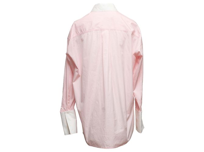 Top de algodón con botones rosa y blanco Loewe Talla IT 36 - vista 4