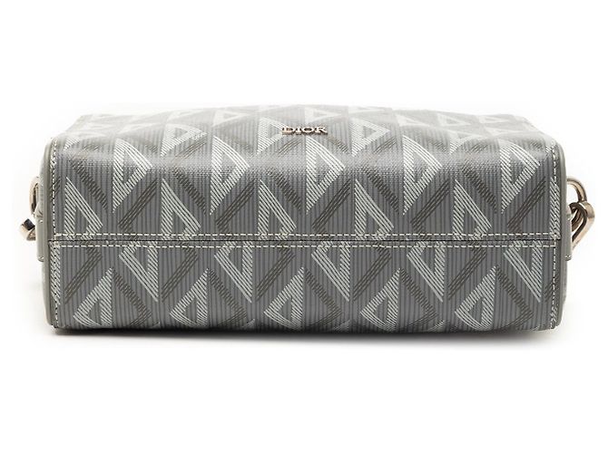 Dior Lingot 22 Tasche aus grau beschichtetem CD Diamond Canvas - Ansicht 3