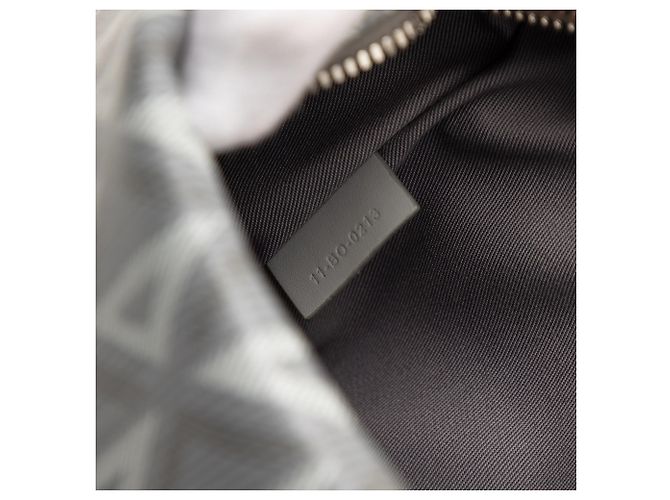 Dior Lingot 22 Tasche aus grau beschichtetem CD Diamond Canvas - Ansicht 6