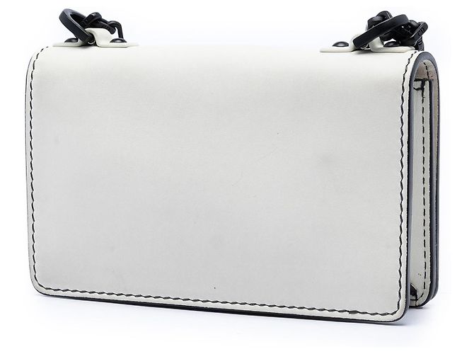 Borsa a tracolla Dior Mini in pelle di vitello bianca J'Adior Chain Flap Bianco - vista 2