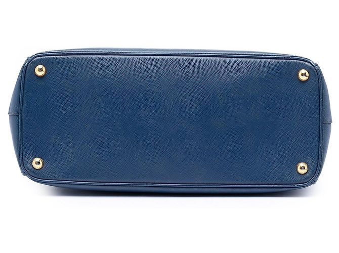 Borsa Tote e Borsa a mano Prada Large Saffiano Lux Galleria Double Zip Blu - vista 3