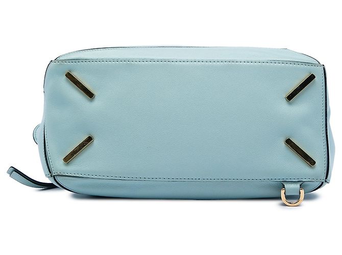 Borsa Satchel Puzzle in pelle di vitello blu LOEWE Medium - vista 3