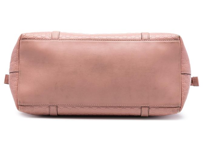 Borsa Satchel a cupola Gucci Large Microguccissima rosa - vista 3