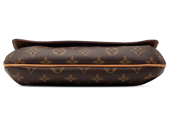 Bolso de hombro Louis Vuitton Monogram Musette Tango de correa corta marrón Castaño - vista 3