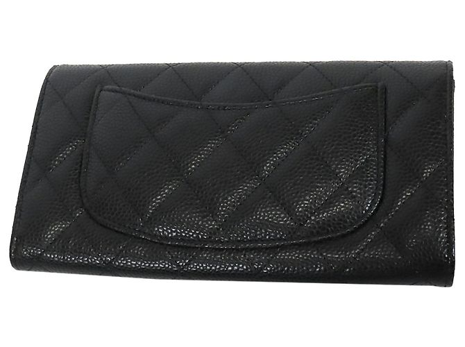 Cartera larga Chanel Classic Caviar Flap Negra Negro - vista 3