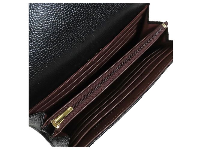 Cartera larga Chanel Classic Caviar Flap Negra Negro - vista 4