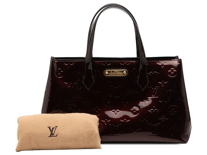 Borsa Louis Vuitton Monogram Vernis Wilshire PM viola Porpora - vista 8