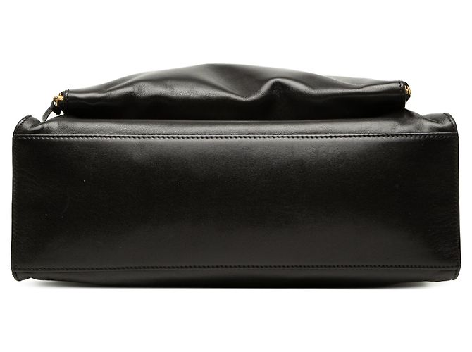 Tote in agnello nero con CC e tasca frontale con zip Chanel - vista 3