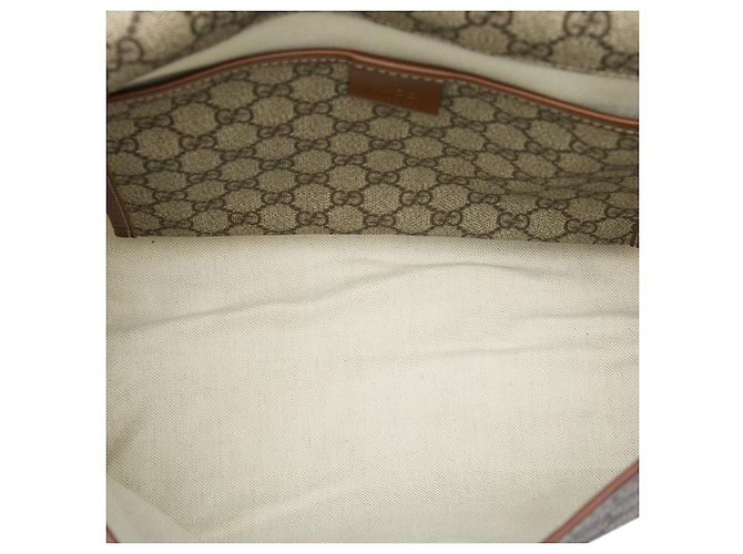 Borsa a tracolla Gucci GG Supreme Web beige - vista 4