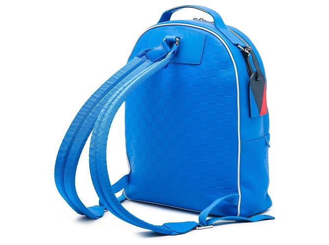 Zaino blu Louis Vuitton Damier Infini Josh - vista 2