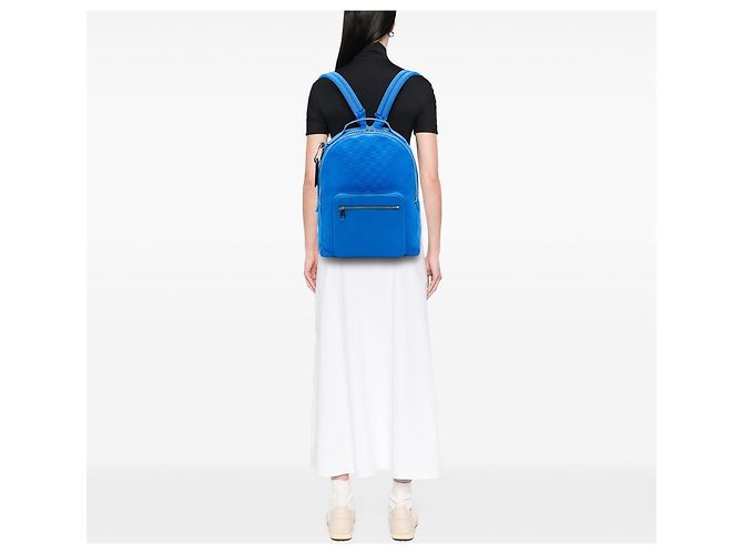 Zaino blu Louis Vuitton Damier Infini Josh - vista 6