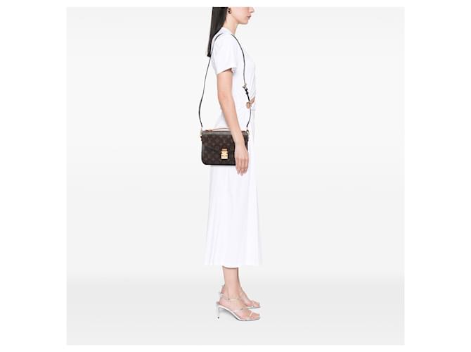Borsa Louis Vuitton Monogram Pochette Metis marrone - vista 5