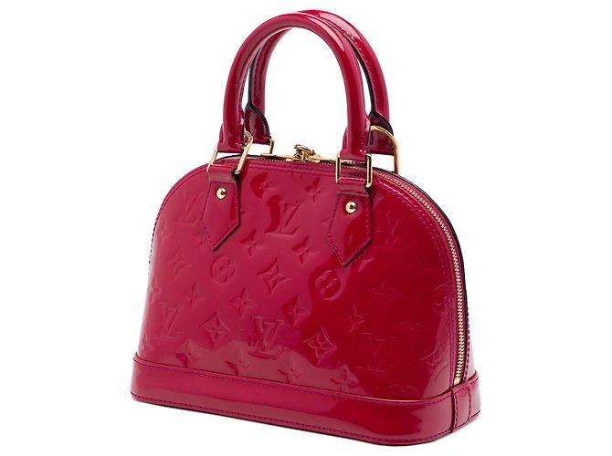 Borsa Louis Vuitton Monogram Vernis Alma BB rossa Rosso - vista 2
