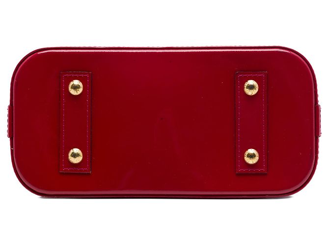Borsa Louis Vuitton Monogram Vernis Alma BB rossa Rosso - vista 3