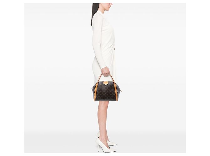 Borsa Louis Vuitton Monogram Marais MM marrone - vista 7