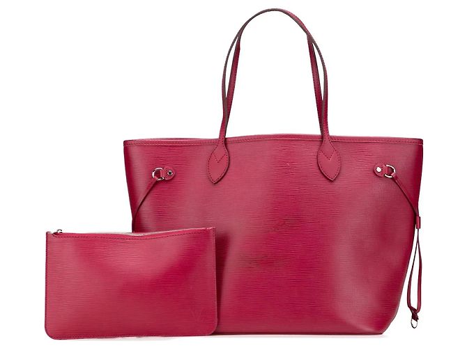 Bolsa Tote Louis Vuitton Epi Neverfull MM rosa - vista 11
