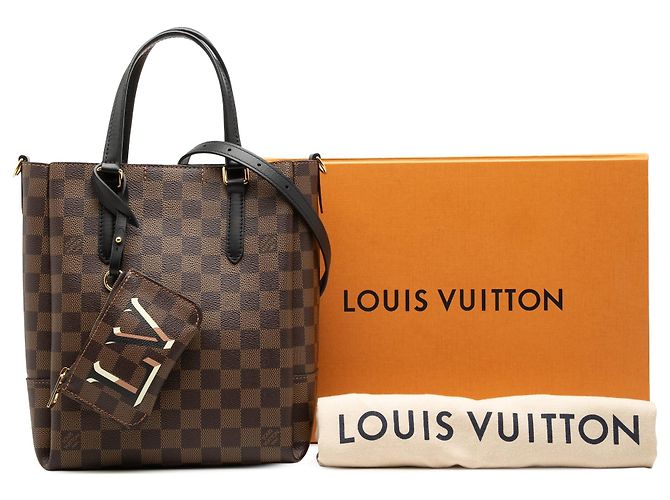 Brauner Louis Vuitton Damier Ebene Belmont PM Satchel - Ansicht 8