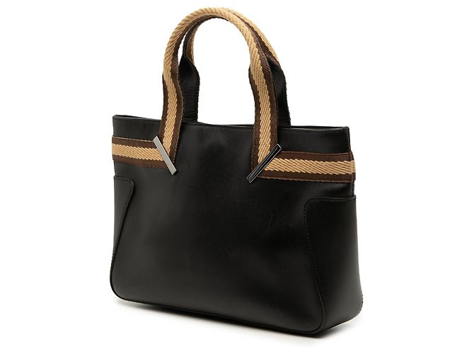 Borsa a mano Web in pelle di vitello nera Gucci Nero - vista 2