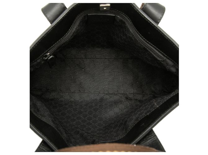 Borsa a mano Web in pelle di vitello nera Gucci Nero - vista 4