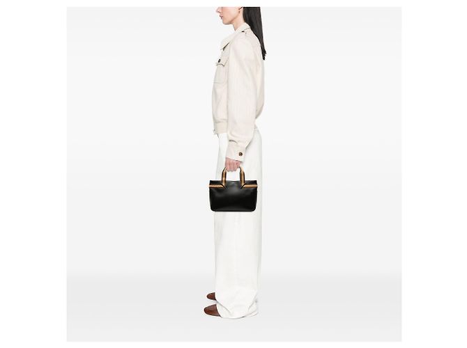 Borsa a mano Web in pelle di vitello nera Gucci Nero - vista 6
