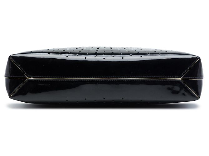 Tote Chanel CC traforato in vernice nero - vista 3