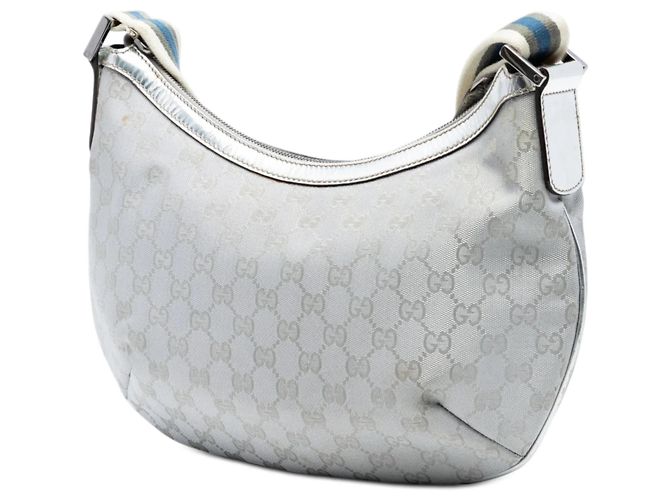 Borsa a tracolla Gucci GG Imprime Web argento - vista 2