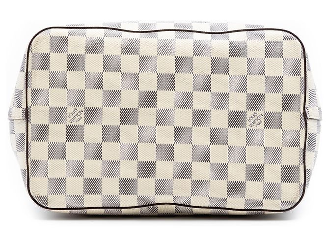 Borsa a secchiello Louis Vuitton Damier Azur Neonoe MM bianca Bianco - vista 3